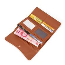 Women's Phone Wallet Clutch Bag With Detachable Shoulder Strap, Simple Long Wallet - Brown - View 6