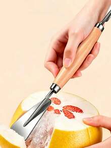 1pc Stainless Steel Grapefruit Peeler, Home Use Fruit Peeling Knife, Pomegranate Opener, Orange Opener, Multi-Function Fruit Opener - Multicolor - View 2
