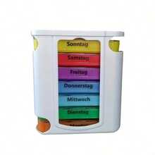 1pc 7-Day 28-Compartment Pull-Out Pill Box, Detachable Pill Box, Portable Mini Medicine Storage Organizer, Transparent Colorful Pill Box - one-size - View 5