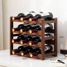 Tiered Wine Rack Display Storage Shelf, Holds 6/8/9/12/16 Wine Bottles - View 10