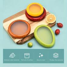 Juego de 4 cajas de almacenamiento de frutas de gran capacidad - Mantiene frescas por más tiempo, recipientes reutilizables, herméticos, apilables y sin BPA para aguacates, cebollas, limones, papas, verduras y frutas - Perfectas para organización de refrigerador y preparación de comidas, - Caja de conservación (4-Piece Set) - Ver 4