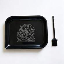 Cabin puff 2pcs Smoking Accessories, Includes 1 Tray, 1 Brush, Multiple Fun Printed Designs, Excellent Rolling Tools, Ideal Holiday Gift - Print - View 15