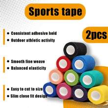 2Pcs Self Adhesive Elastic Sports Tape, 5cm Width Flexible Wrap Tape For Daily Sports Use. - Apricot - View 2