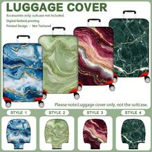 1PC,Flat Print Design,Luggage Cover(Only Luggage Cover,Not Including Luggage),Suitable For 20 To 30 Inch Luggage,Made Of Thickened High-Quality Fabric,Essential Accessory For Your Travel And Checked Luggage. - Multicolor - View 2