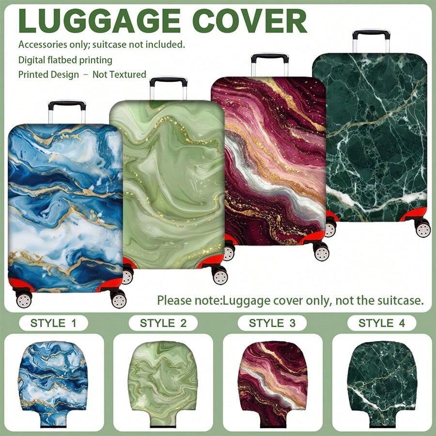 1PC,Flat Print Design,Luggage Cover(Only Luggage Cover,Not Including Luggage),Suitable For 20 To 30 Inch Luggage,Made Of Thickened High-Quality Fabric,Essential Accessory For Your Travel And Checked Luggage.
