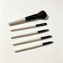 5Pcs Multipurpose Makeup Brush Set Soft Bristles Cosmetic Blending Tool For Face Eye Detail Application - White - View 8