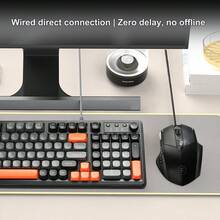 Wired Keyboard And Mouse Combo, Compact Full-Size Membrane Keyboard With Media Control Knob, RGB Rainbow Backlit Keyboard And Wired Optical Mouse, Wear-Resistant Non-Fading ABS Keycaps, Plug And Play, Laptop, Office And Gaming Desktop - View 1