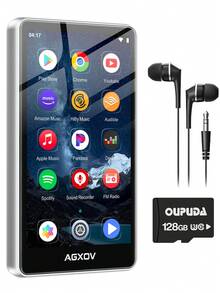 144GB Android 14 MP3 Player With Bluetooth & WiFi, 4" Touch Screen Music Player, Built-In Speaker, Support App Download, Expandable Up To 512GB, Compatible With Streaming Music Platforms - View 1