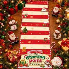 1pc Christmas Roller Game Score Scroll, Decorated With Santa Claus, Christmas Tree And Snowman Patterns - Red And White Striped Racing Tabletop Game Prop, Suitable For Family Gatherings, Winter Parties And Christmas Decorations, Non-Payment Token System - Multicolor - View 7