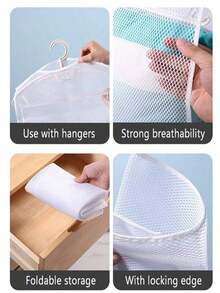 1pc Polyester Pillow Drying Net, Foldable Pillow Drying Rack, Laundry Drying Net Bag For Toys, Home Balcony Clothes Drying Rack(No Hanger) - Multicolor - View 9