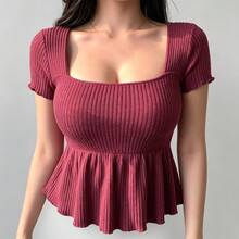 Women T-Shirts - Red-violet-2 - View 4