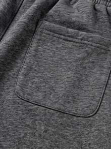 KyrLssu Celana Jogging Wanita Model Lebar, Celana Panjang Kasual dengan Pinggang Elastis dan Tali Serut, Dilengkapi Saku - Dark Grey - View 9