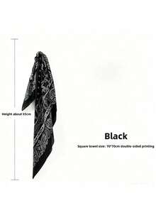 Vintage Paisley Pattern Faux Silk Square Scarf, Multi-Functional Hip-Hop Scarf, European And American Style Unisex Square Scarf, Suitable For Street Dance Headwear And Pants Decoration - Multicolor - View 7