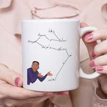 Novelty Arabic Internet Meme Print Ceramic Mug, Fun Coffee Tea Drinking Cup, Unique Humorous Gift For Daily Use - Multicolor - View 13