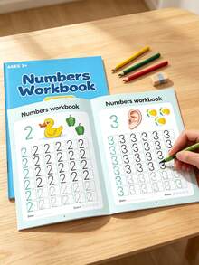 48-Page Writing Practice Book - 0 To 100 Number Chart, Number Tracing Workbook, Interactive Learning Activities, Suitable For Elementary School And Home Education - Used To Develop Hand-Eye Coordination And Math Skills, Paper, Christmas Gift/Birthday Gift For Children - Multi-color - View 7