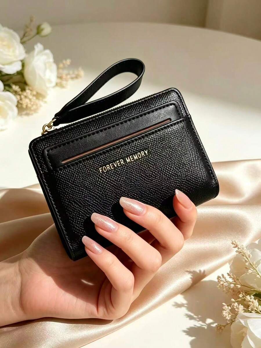 Dompet Pendek Wanita Modis dengan Resleting, Tempat Kartu, Dompet Koin, Tempat Kartu Identitas, Dompet Wanita - MultiWarna - View 1