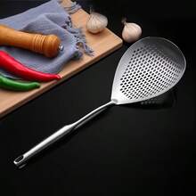 1pc Stainless Steel Large Strainer - Durable Kitchen Strainer, Suitable For Frying, Hot Pot, Cooking And Dessert Making - Easy To Drain, Heat Resistant, Dishwasher - Perfect For Restaurant And Home Use - Multicolor - View 10