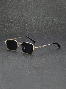 1 Pair Modern Elegant Small Frame Glasses, Multiple Colors Available, Suitable For Summer Beach, Driving And Other Occasions, Ideal Accessory For Beach Casual And Street Style - Multicolor - View 2