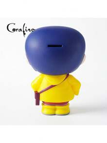 Coraline 1PC  Officially Licensed Cute Character Coin Bank PVC Saving Box Decorative Piggy Bank For Desk Display Stylish Collectible Ornament Ideal Gift For  Fans - Multicolor - View 5