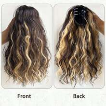 Women's Claw Clip Ponytail Hair Extension, Fluffy Synthetic Fiber Hair Piece, Short Curly Wavy Style, Secure Fit, Suitable For Party And Daily Wear - Multicolor - View 2
