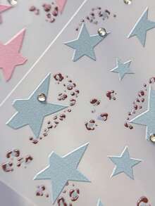 1 Sheet Gold Foil Flowing Line Nail Stickers, Metallic Silver Stream Self Adhesive Nail Art Decals, Autumn Winter Nail Decorations - Multicolor - View 6