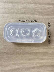 1pc Heart-Shaped Sphere 3D Nail Art Mold, Silicone DIY Nail Decoration Mold - Clear - View 4