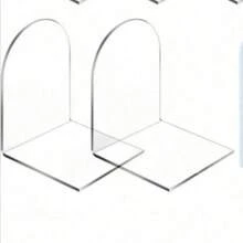 4pcs Acrylic Book Display Stands, Adjustable Transparent Book Display Stands, Art Display Stands, Desktop Acrylic Book Storage Racks, Transparent Book Holders, Suitable For Office, Home, Retail Store, Bedroom, Back To School, Comic Books, CDs, Magazines - Multicolor - View 15