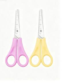 1 Pair Stainless Steel Scale Scissors - Cute Macaron Color DIY Scissors, Suitable For Paper Cutting, Perfect For School Or Office - Model a - View 15
