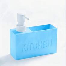 Dispenser Sabun Cuci Piring 2-in-1 dengan Pompa dan Slot Tempat Spons, Bentuk Persegi Panjang, Dispenser Sabun Cair Modern untuk Meja Dapur dan Penyimpanan di Atas Wastafel. - A - View 17