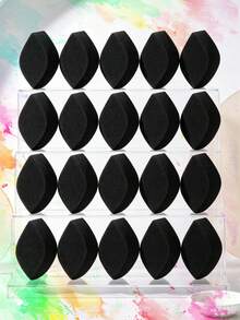MAANGE 1/5/10/20pcs Dual-Use Makeup Sponges, Soft Skin-Friendly Powder Puffs, Easy-To-Apply Makeup Eggs, Daily Makeup Essential, Portable Travel Makeup Tool, Suitable For Liquid Cosmetics, Gift For Girls - Black - View 5