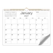 2027 極簡風壁掛日曆 12個月月曆 大格寫作空間 附備忘錄記錄區 家用辦公行程規劃日曆 - 簡約-4 - 查看 8