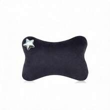 1pc Fashionable Silver Star Plush Car Neck Pillow, Sweet Neck Pillow To Relieve Fatigue, Women's Car Accessory - Multicolor - View 7