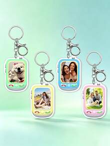 Custom Photo Keychain, Cute Mini Phone Shape, Personalized Photo Acrylic Keychain, Gift For Mom/Girlfriend/Boyfriend, Christmas Gift, Winter Gift - Multicolor - View 11
