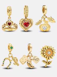 1pc Fashionable High-End Autumn Harvest Fruit Pendant, Suitable For Bracelets, Necklaces, DIY Women's Jewelry, Exquisite Daily Wear Jewelry - Gold - View 11
