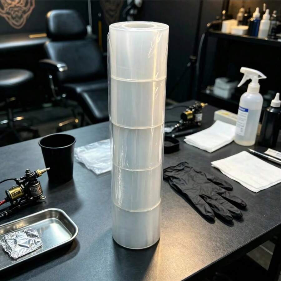 5 Rolls Eyebrow Tattoo Semi-Permanent Makeup Protective Film 42mm*200m Tattoo Accessories Semi-Permanent Makeup Supplies - Clear - View 1