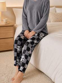 Women Pajama Sets - Grey - View 2