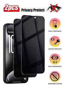 Navigator 2片裝防偷窺隱私鋼化玻璃螢幕保護貼，抗碎裂，相容 iPhone Duo/18 Pro Max/18 Pro/18/17 Pro Max/17/17 Pro/17 Air/16 Pro Max/16/16 Pro/16 Plus/15 Pro Max/15/15 Pro/15 Plus/14 Pro Max/14/14 Pro/14 Plus/13 Pro Max/13/13 Pro/12/12 Pro/12 Pro Max/11/11 Pro Max 全系列 - 無色 - 查看 24