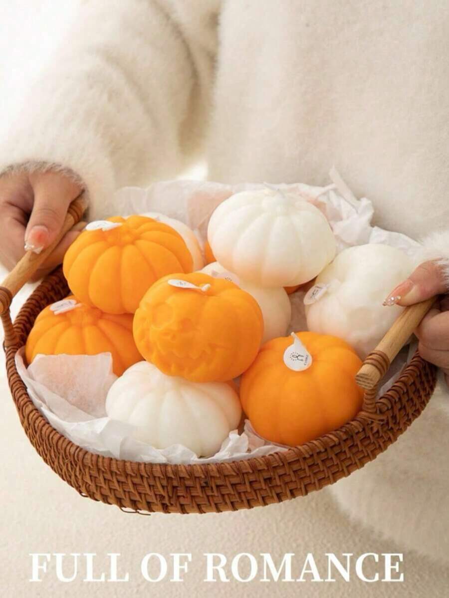 Halloween Pumpkin Scented Candle, Halloween Decoration, Halloween Decor, Cross-Border Holiday Girl Birthday Gift Party Favor, Realistic Pumpkin Candle - Halloween Candles - View 1
