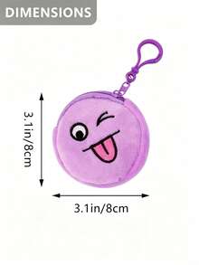 12pcs Kids Girls Pattern Plush Fabric Zipper Mini Coin Purse, Cute Cartoon Style, Suitable For Daily Use, Party Favors, Gifts - Multicolor - View 9