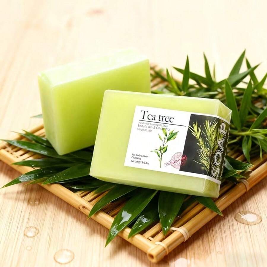 100g 茶樹油皂棒 深層清潔臉部沐浴皂 油脂控制 保濕 手工精油皂 - 茶 - 查看 1