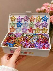 60/36/24/12pcs Random Color Girls Colorful Star Hair Accessories, Simple And Cute, Includes BB Clips, Hair Clips And Hairpins, Suitable For Girls - Multicolor - View 6