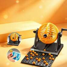 1pc Hand-Crank Bingo Game Set Interactive Raffle Machine Suitable For Office Parties And Family Gatherings Fun Raffle Device For Teens And Adults Group Activity Entertainment - Multicolor - View 7