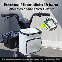 Bolsa almacenamiento universal para vehículos eléctricos, resistente al agua, pantalla táctil, gran capacidad, instalación sencilla, apta para casco - A - Ver 6