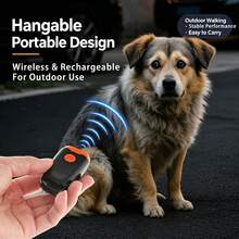 Handheld Ultrasonic Dog Deterrent, Rechargeable Type-C Pet Bark Control Device With LED Flashlight, Portable Animal Repeller For Walking Jogging Camping Yard Indoor Outdoor Use, One Touch Operation - Black - View 4