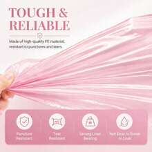 200/100pcs Pink Drawstring Trash Bags - Rose Scented Thickened Leak-Proof Garbage Bags, 4-5 Gallon Small Capacity, Durable And Sturdy, Suitable For Bathroom, Kitchen And Daily Home Use - A - View 9
