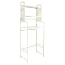 Adjustable Laundry Room Shelf, Expandable Over Toilet Washing Machine And Dryer Storage Rack, Laundry Room Storage And Organizer Standing Shelf - White - View 6