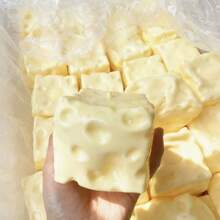 Non-Rebounding Cheese Squeeze Toy Coconut Oil Cheese Block Squishy Soft Slow Rebound Squeeze Toy For Anxiety Relief Stress Relief Toy For Adults Birthday Gift - Multicolor - View 6