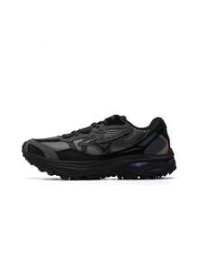 Mizuno New Men's RACER ADV Lightweight Cushioned Casual Sports Running Shoes - Black/Grey - View 1