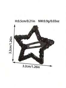 60/36/24/12pcs Random Color Girls Colorful Star Hair Accessories, Simple And Cute, Includes BB Clips, Hair Clips And Hairpins, Suitable For Girls - Multicolor - View 9