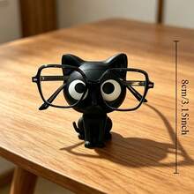 1pc Cat Glasses Holder (Frame Not Included) - Cute Plastic Desktop Storage Box With Glasses Stand, Home Decor & Holiday Gift, Office Supplies, Glasses Storage Box - Multicolor - View 8